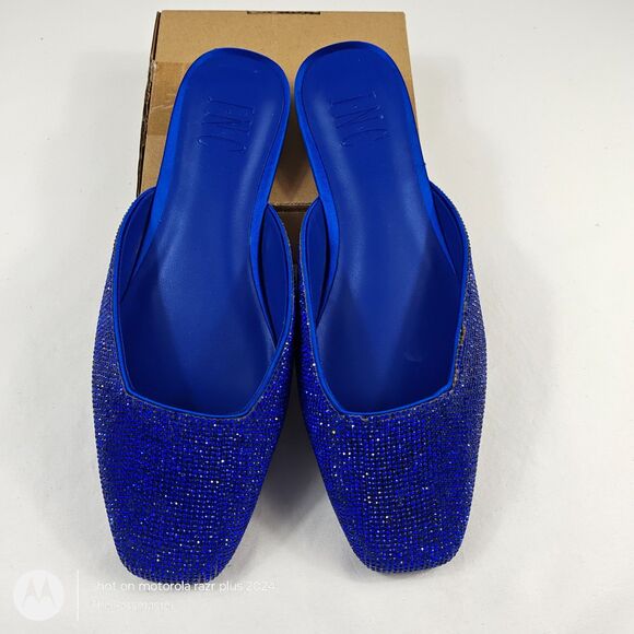 Women's INC Joslyn Crystal Square Toe Slip-On Mule Flats US Size 8.5 - Picture 4 of 7